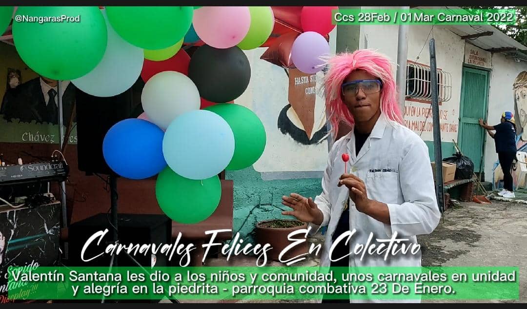 DouglasCourtoi3's tweet photo. En completa alegría y con el entusiasmo de sus habitantes la comunidad de La Piedrita celebro los #Carnaval2022 #CarnavalesSeguros2022 #Carnaval @NicolasMaduro @dcabellor @CaroCarreroCC @LaBunkeB @OncaTvR @MasssIntensa @valentinpueblo @FrenteSergioR @VTVcanal8 @teleSURtv https://t.co/fqF9KdpYdT