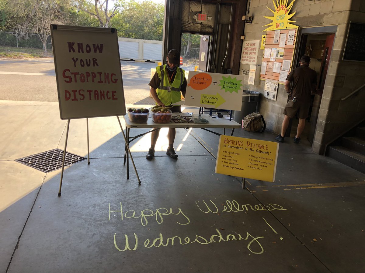 pete_safety's tweet photo. Happy #WellnessWednesday! Last Friday #StPeteSafety showed our drivers what #ReactionTime looked like…today, we discussed what affects #BrakingDistance. https://t.co/JOFMybO5c1
