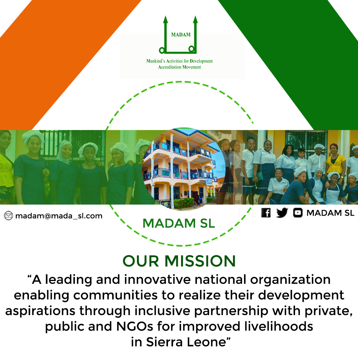 madam1_sl's tweet photo. A Leading and innovative national organization enabling communities to realize their development aspirations, check out our mission statement.
#madamsl
#ourmission https://t.co/OBh1RCWNHr
