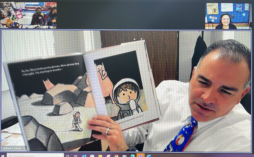 Here’s a BIG SHOUTOUT to Mr. Garcia, Director, Family &amp; Community Engagement! <a href="/Fontana_FACE/">Michael Garcia</a>

Thank you for reading to Mrs. Crull &amp; Mrs. Flores 1st grade classes &amp; Ms. Heusinkveld’s K class! You’re AMAZING! 

#ReadAcrossAmerica2022 <a href="/FUSD_CanyonCres/">Canyon Crest Elementary</a>