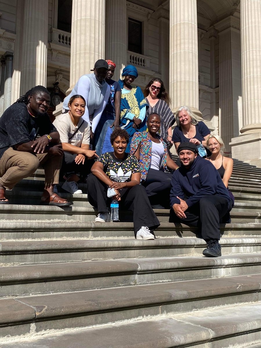 #ThrowbackThursday 

Here is a snap of the Takeover rehearsals last week! 
Check out these amazing faces on the steps of parliament THIS SUNDAY at 2pm. 

FREE EVENT - Register here: eventbrite.com.au/e/takeover-at-…

#Takeover #WhosAfraidofPublicSpace #creativespace #melbournearts