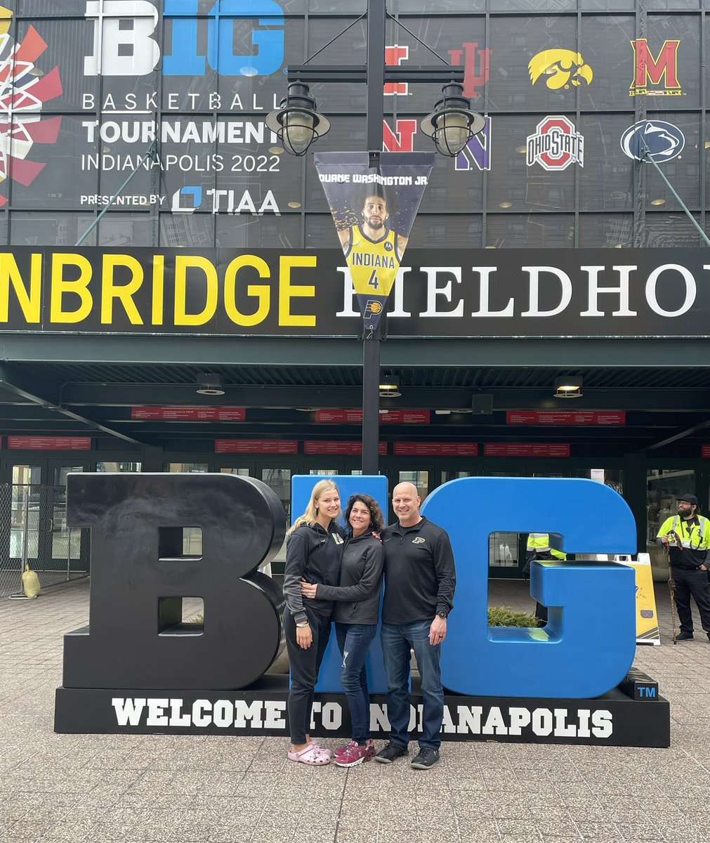 Family trip to Indy for the Women’s Big 10 Tournament. Go <a href="/PurdueWBB/">Purdue Women's Basketball</a>!