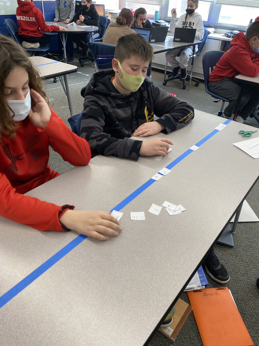 70smores's tweet photo. Using number lines to understand rational numbers. Location, spacing and more!  Next up coordinate planes! #byrampride https://t.co/I4r7dWYlN2