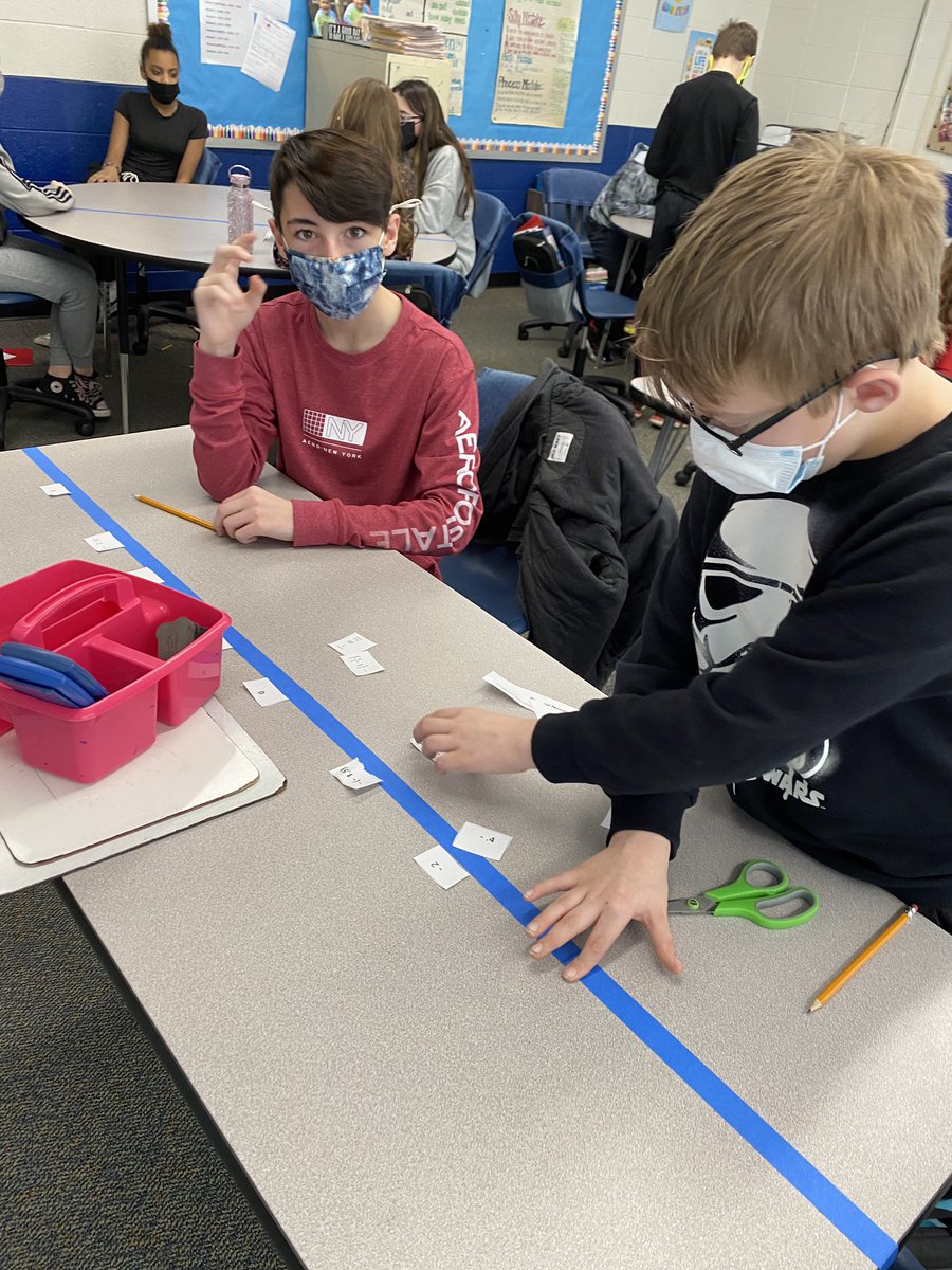 70smores's tweet photo. Using number lines to understand rational numbers. Location, spacing and more!  Next up coordinate planes! #byrampride https://t.co/I4r7dWYlN2