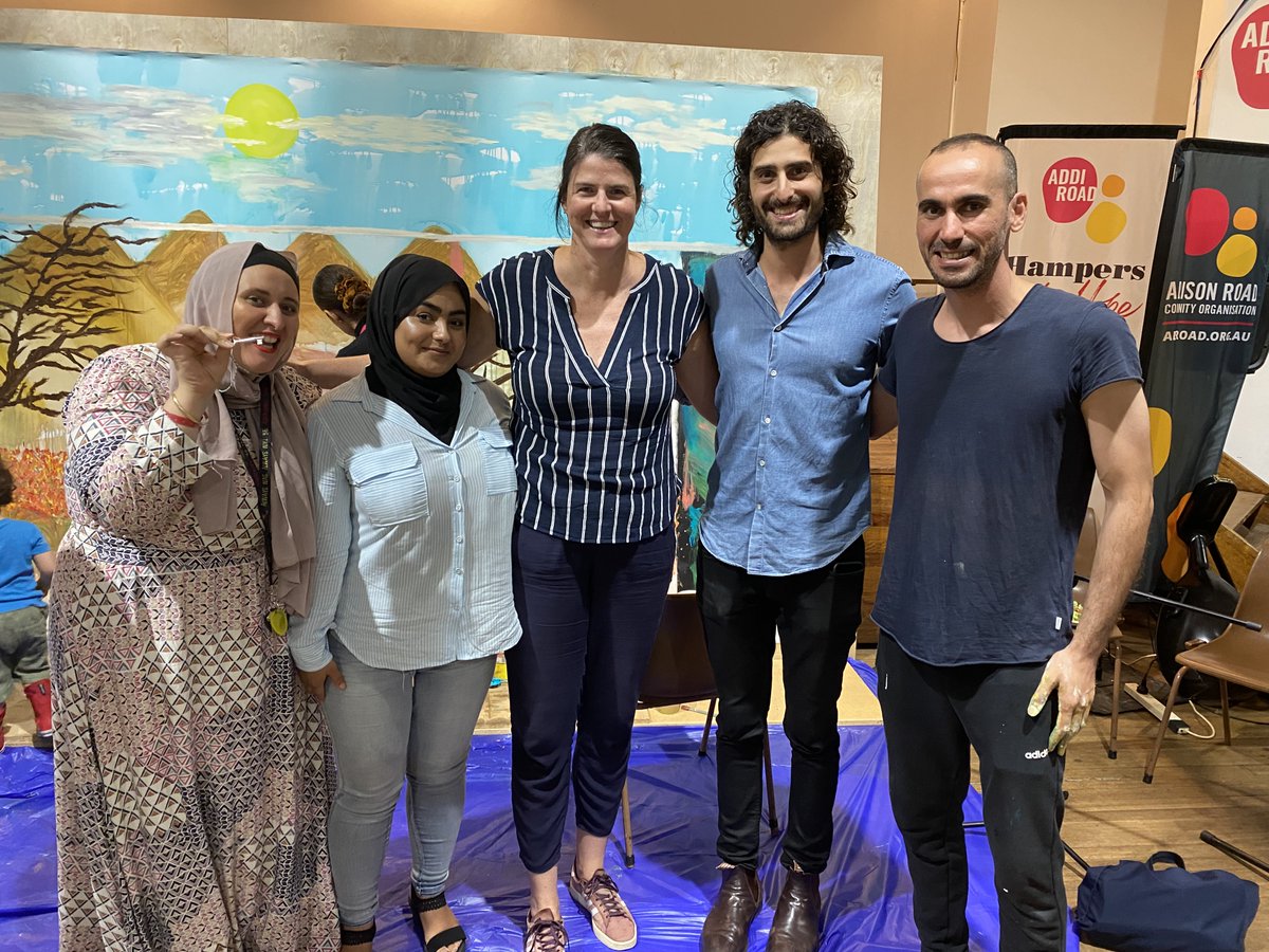 NikkiDryden's tweet photo. Happy to join @AzimiMoz @Craig_Foster & my #SwimSister #YusraMetwally for launch of #AddiMoves exercise hub for friends from a refugee background. Kudos to @UNSW colleague @simon_rosenbaum & team for linking my passions: #exercise #humanrights #community! @HumanRightsUNSW https://t.co/BjSAvDw8zP