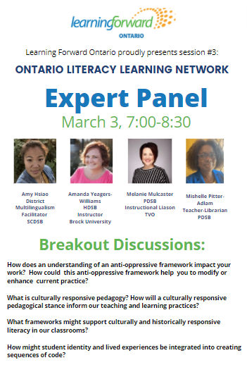 We are really looking forward to the discussions tomorrow night around anti-oppressive and culturally responsive literacy!

eventbrite.ca/e/learning-for…

#LFOLiteracy