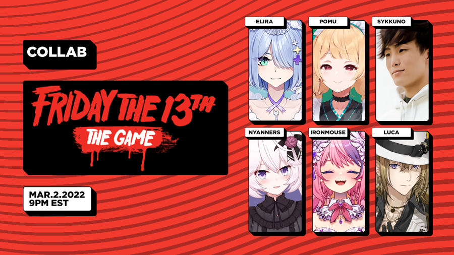 VShojo's tweet photo. 🔴 LIVE w/ @ironmouse &amp; @NyanNyanners 

Join us for some Friday the 13th mayhem featuring friends from Nijisanji EN and more!

🔻 Mouse POV 🔻
https://t.co/AcgJUKg5Am https://t.co/vr6eiO56oI