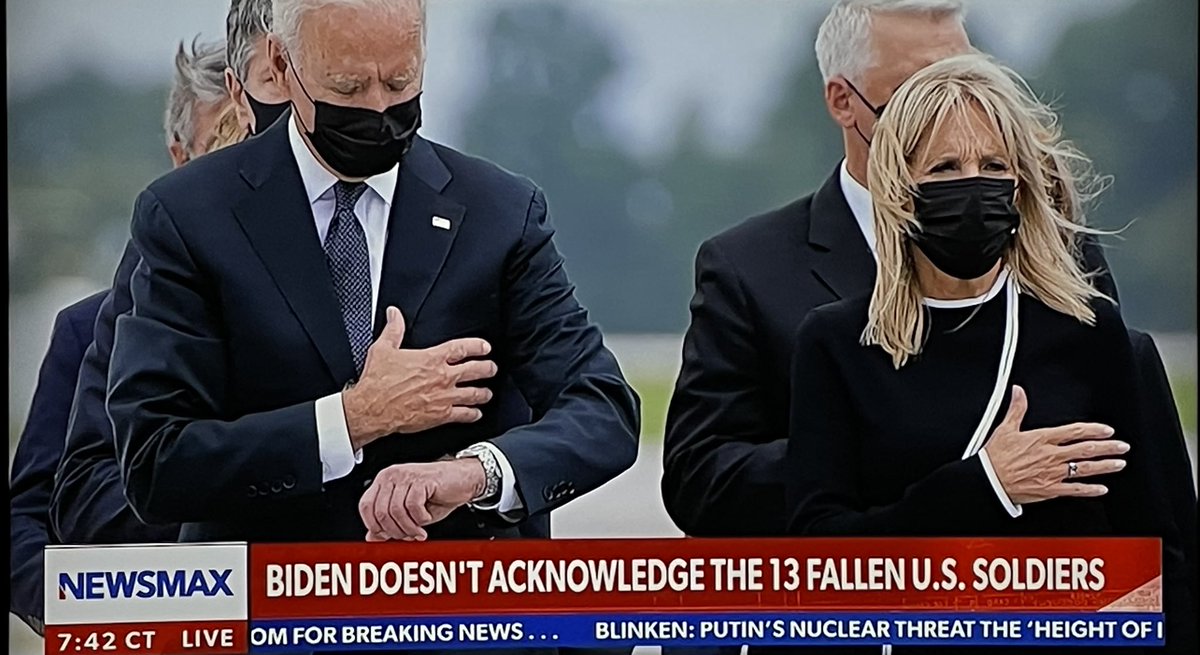 Biden could have spent 13 minutes of his long babbling speech of lies, to honor these 13 fallen U.S. Soldiers that were killed because of him. At least 13 seconds of silence. Biden is a POS President and this will go down in history for what it really was. #rememberthe13