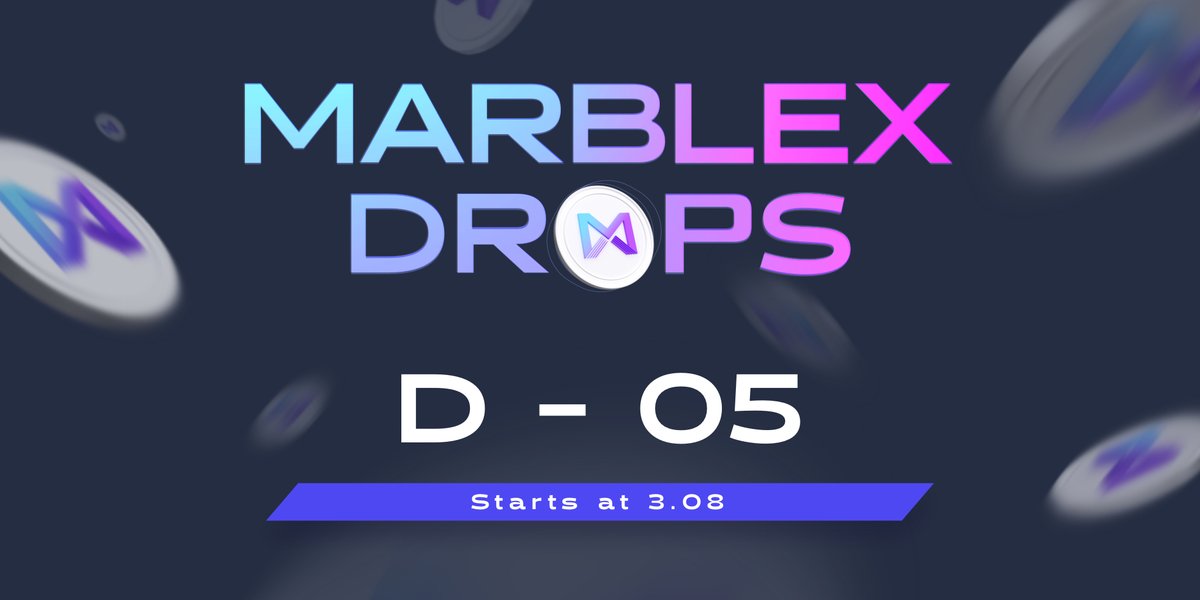 MARBLEXofficial's tweet photo. Only 5 days left until the MBX DROPS!
MBX's first step to creating a marvelous world begins!

Are you ready?

$MBX #KLAYswap #Airdrop #Blockchain #Klaytn #Crypto

Like us on Facebook: https://t.co/ezUHipRAOp https://t.co/HCA3MXSVmp