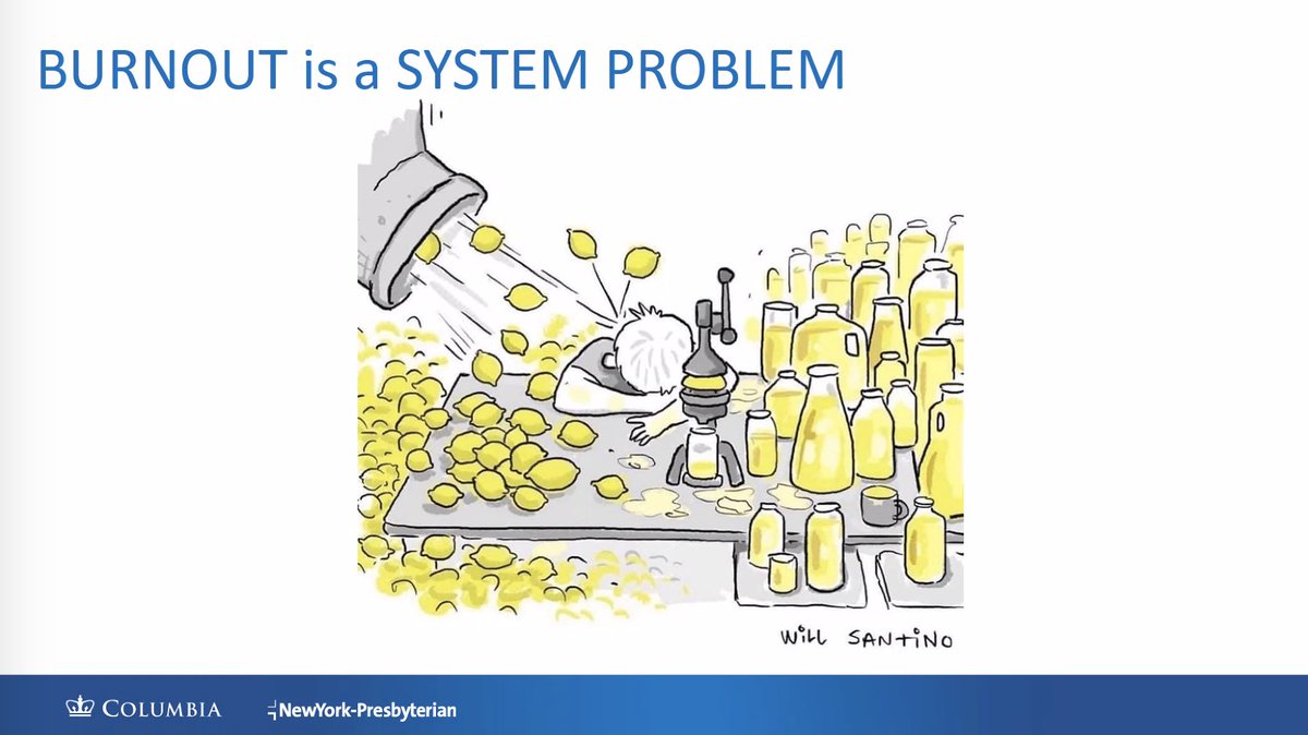 ColumbiaSurgery's tweet photo. "Burnout is a system problem, a work environment problem." #BurnoutChat https://t.co/6nKTUCHLwt