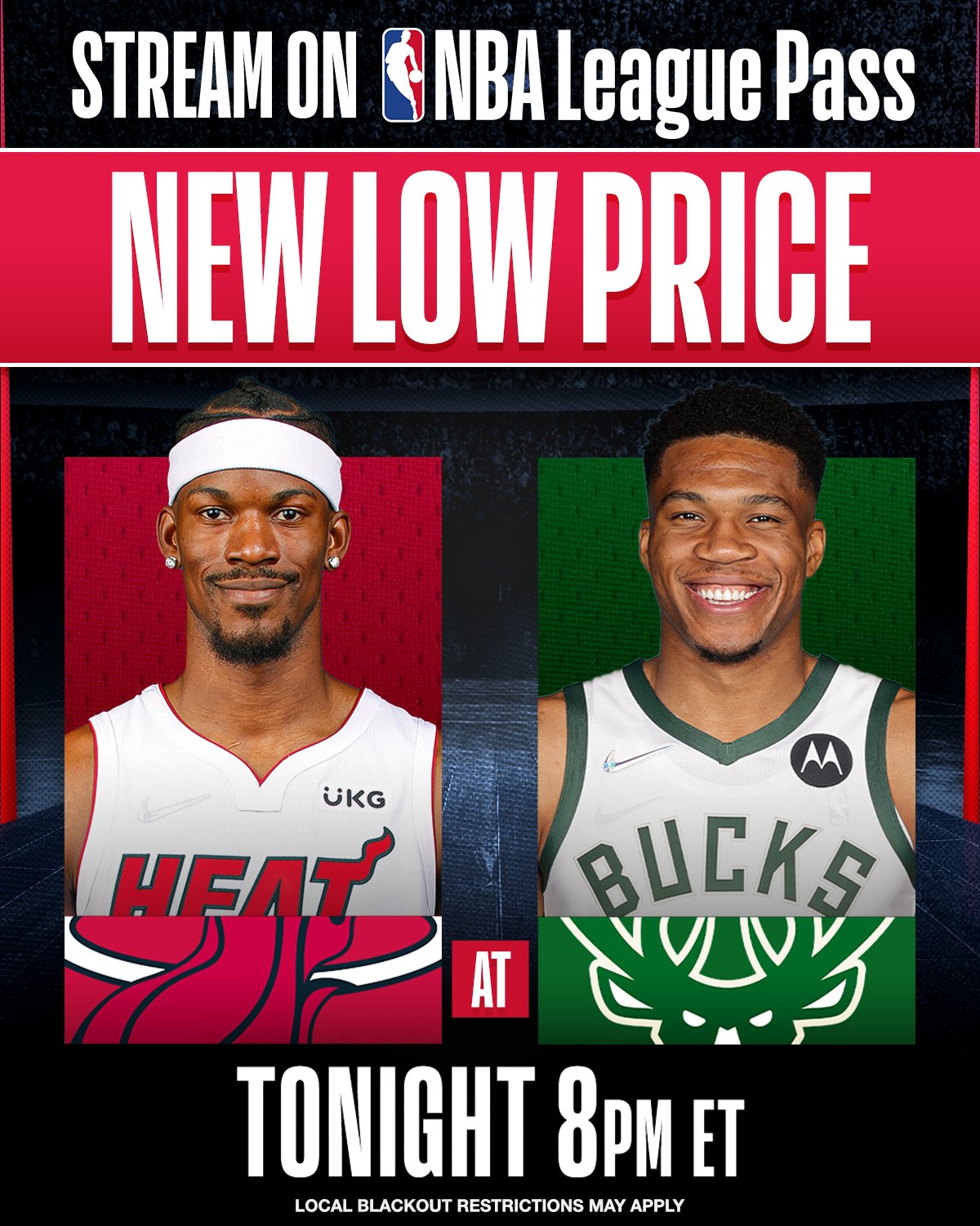 NBA on X: TONIGHT on NBA League Pass at 8pm/et, the #1 in East Miami Heat  seek their 5th straight win as they visit the #4 in East Milwaukee Bucks.  Stream the