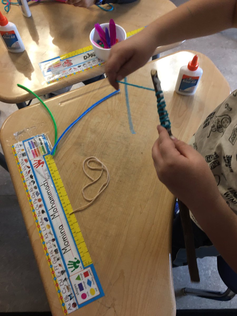 This week we are focusing on the Sacred Teaching of Respect. We read the book “The Eagle Feather”  and discussed different ways to show respect. We made our own talking sticks today and discussed the importance of respectful listening <a href="/EastLakeRVS/">East Lake School</a> #rvsd