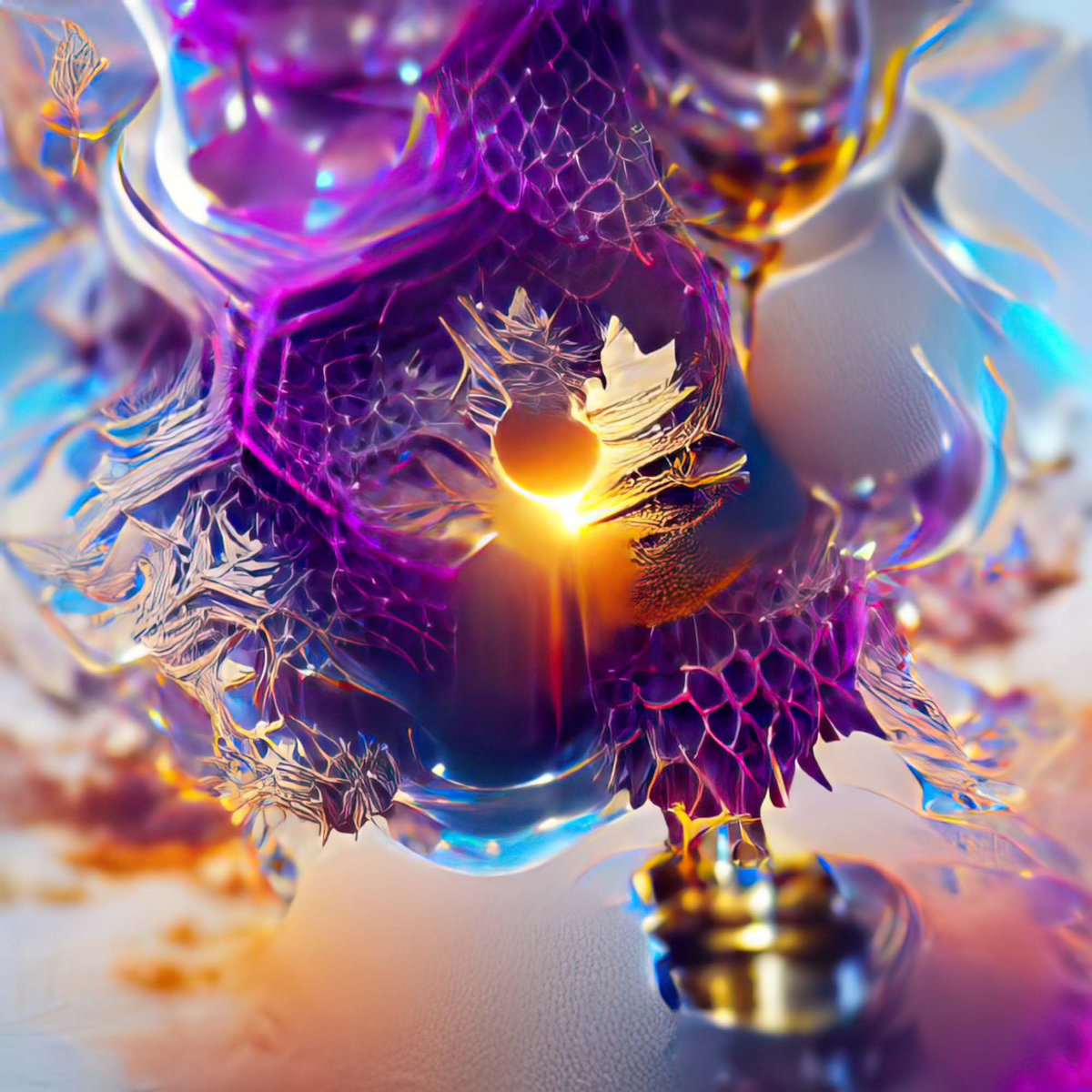 Day 48 of Ai sessions from @TerraObscuraNFT 👀

Abstract purple vibes today 😲💜

Words used:
'Sun oil galaxym maple drip manipulation hexagon ice maze mandelbrot lightbulb purple legendary eagle aerie.'