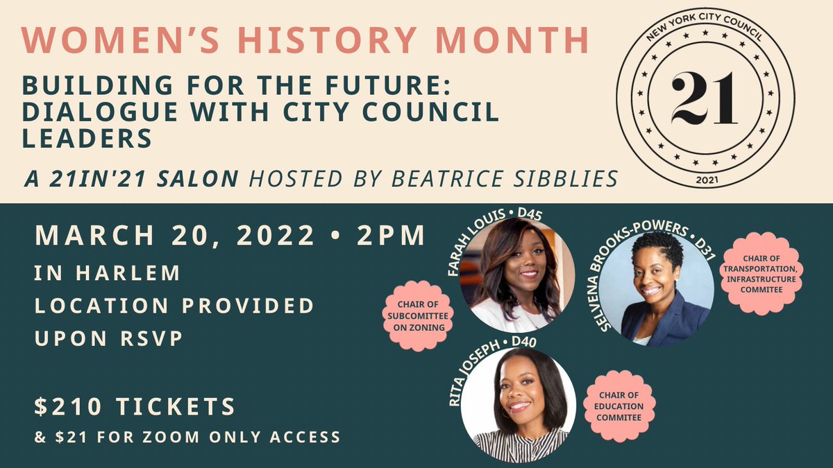 NewMajorityNYC's tweet photo. Join us for a salon in Harlem on the future of NYC! We will be having an engaging discussion with @CMFarahLouis @Powers4Queens @RitaJosephNYC.

🔗: https://t.co/MS6vjZznRp https://t.co/fWM8lKZMtv