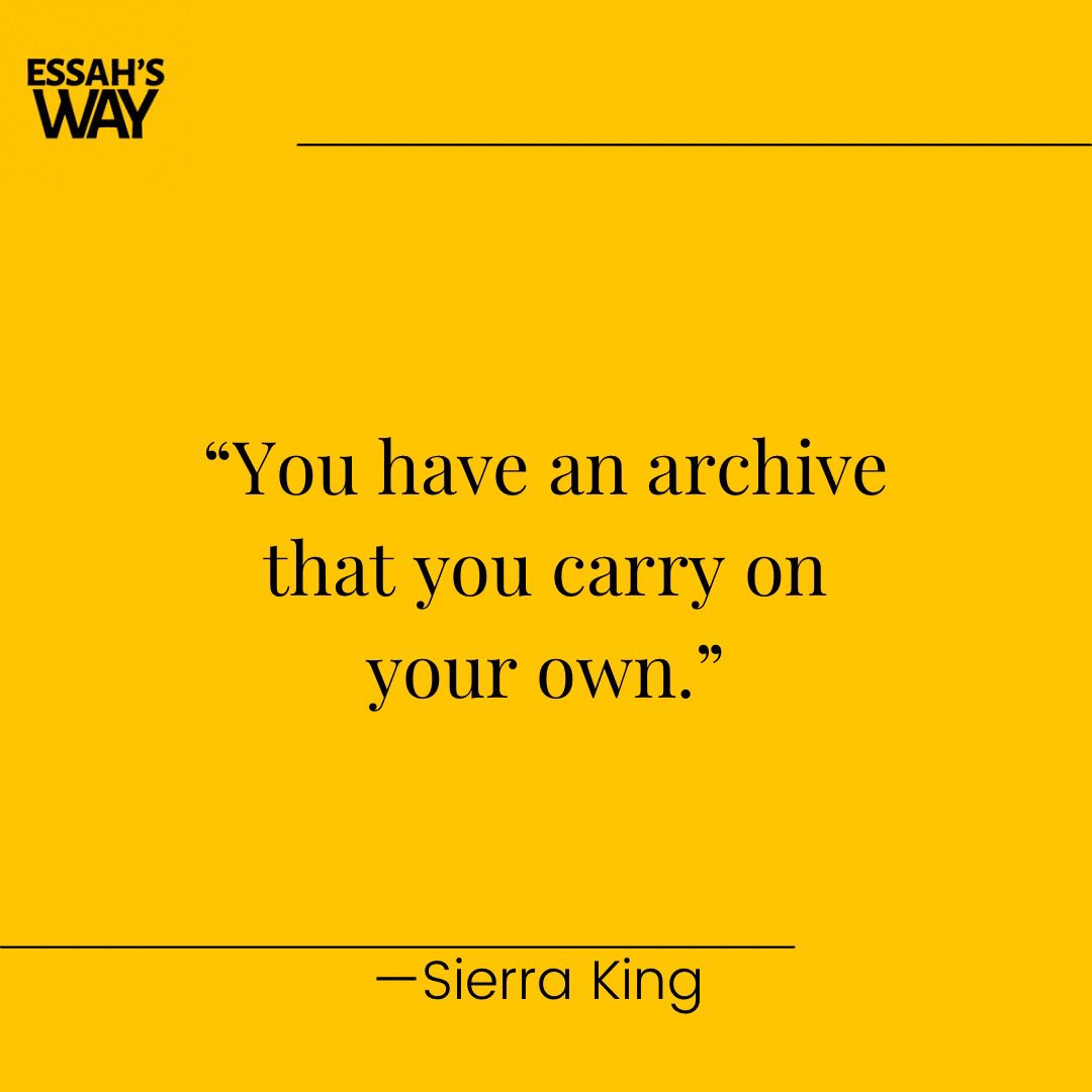 SierraChas's tweet photo. You have an archive that you carry on your own.
Listen to my conversation with @EssahCozett of #EssahsWay about Black Women Artists, #BuildYourArchive and how photography is just one of my tools. https://t.co/WxbLID8DiE https://t.co/w32bpDVFSG