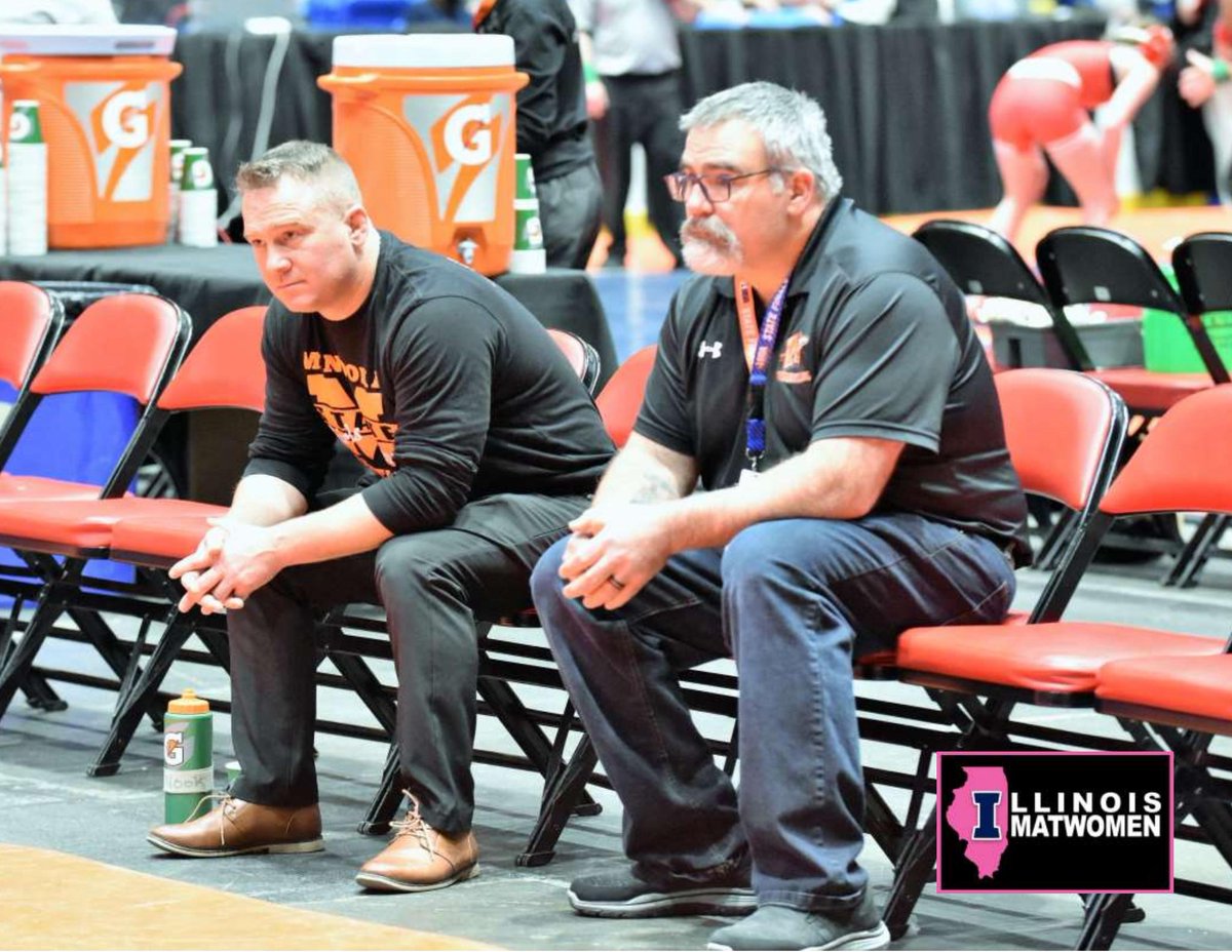 Rare photo of Me actually in my seat during a match. Inaugural Girls State Tournament 2022. @jpejkovich and me.