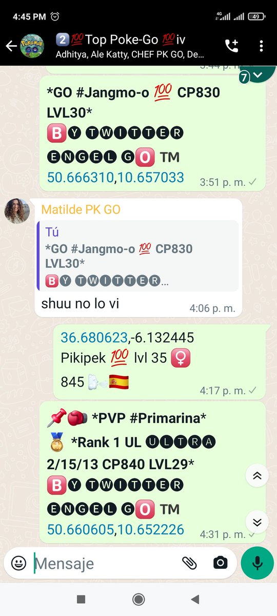 engel_go's tweet photo. 2οΈβ£π― *Top Poke-Go π―IV*
https://t.co/XwnYs4RyC9
Grupo de WhatsApp Coordenadas π―, PVP π₯, Nidos, Noticias, Memes
π―IV Coords, PVP, Nests, Info, News, Memes
β¨#Shinycheck/#CandyHunt π¬
π
±οΈπ
¨ π
£π
¦π
π
£π
£π
π
‘ π
π
π
π
π
π
π
ΎοΈ π¨π΄ β’οΈ https://t.co/dwUV3AFZe9