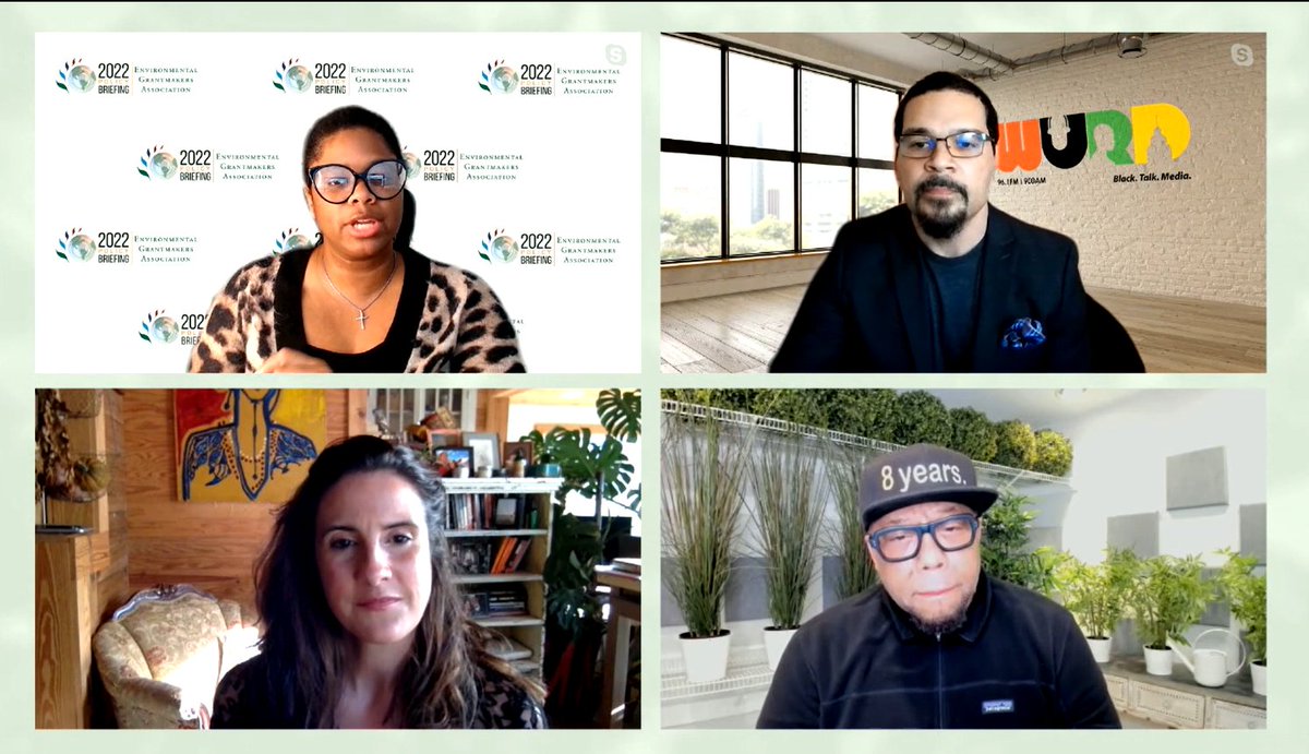Left to right, top to bottom: Tamara Toles O'Laughlin, Environmental Grantmakers Association, Charles Ellison, WURD Radio, Anna Jane Joyner, The Good Energy Project, Reverend Lennox Yearwood Jr., Hip Hop Caucus