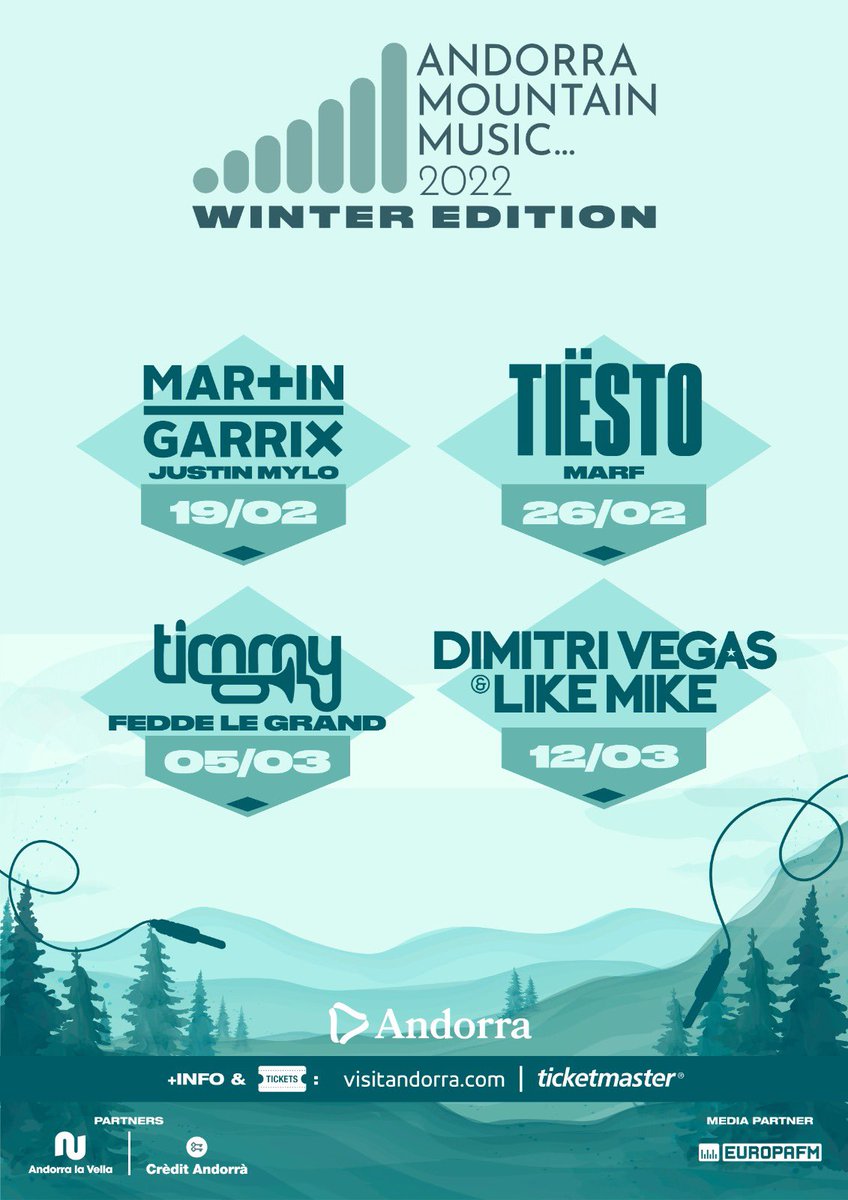 EsportsRAC1's tweet photo. #TuDiràs |❄️🏔🎧Sortegem 10 entrades dobles pel festival #AndorraMountainMusic Winter Edition d'aquest dissabte 5 de març❓

Fes RT per viure l'experiència @andorraworld_ad 

Si ens envies una foto amb una trompeta al més pur estil @TimmyTrumpet, la participació comptarà el doble https://t.co/5nqIp6Qwmc