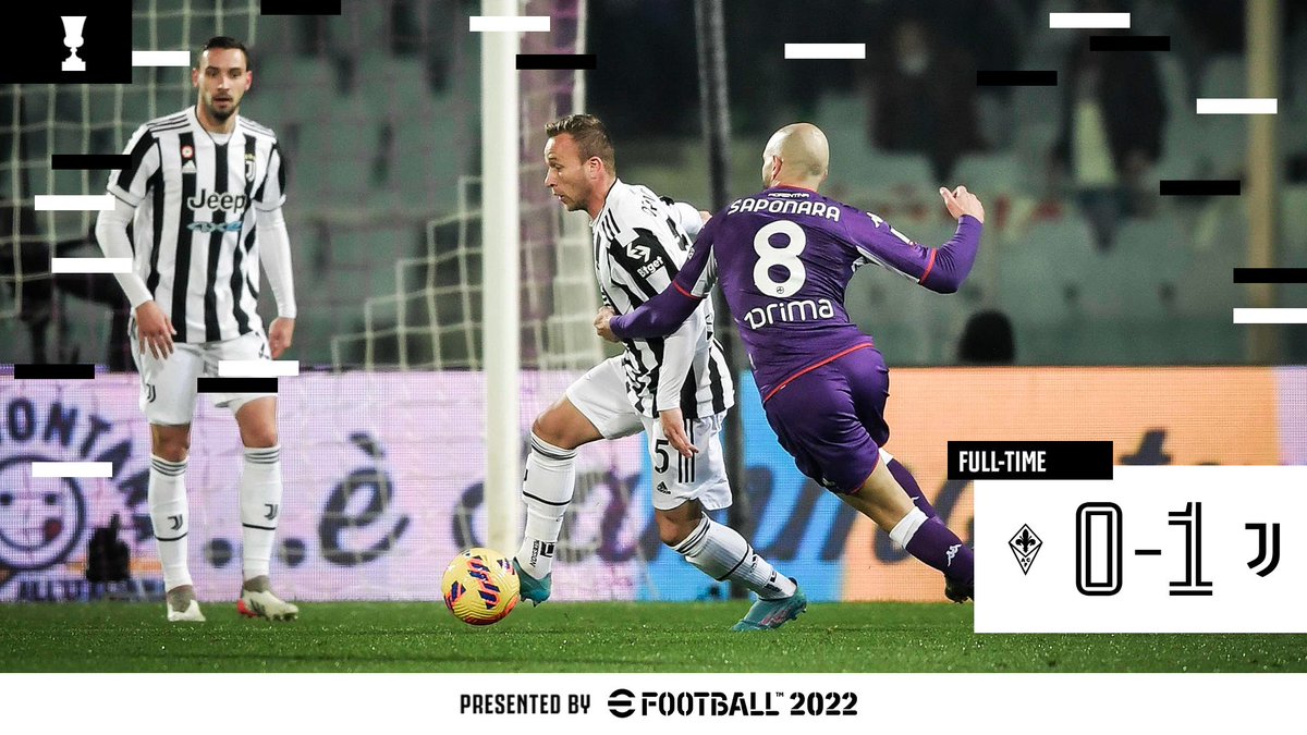 FT | Torniamo a casa con una vittoria: il primo round è nostro! ⚪️⚫️

Lo spunto di <a href="/Cuadrado/">Juan Cuadrado</a> nel finale causa l'autorete di Venuti: finisce 0-1! 

#FiorentinaJuve #CoppaItaliaFrecciarossa