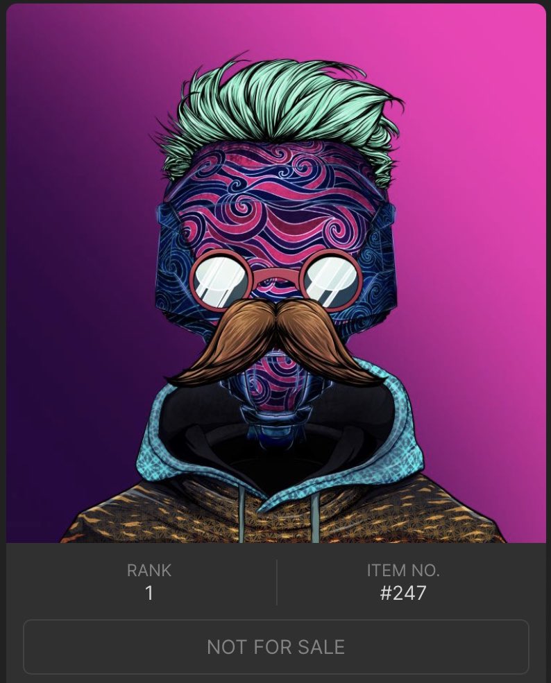BigCryptoSam's tweet photo. I might own the rank 1 @robotmafiaclub but I think all 777 are equally dope. 

I have seen rank 700+ robots that are some of the most clean in the collection. 

Artwork is insane and I’m the proud owner of this little mob (1/2) https://t.co/NcXMsCUy6q