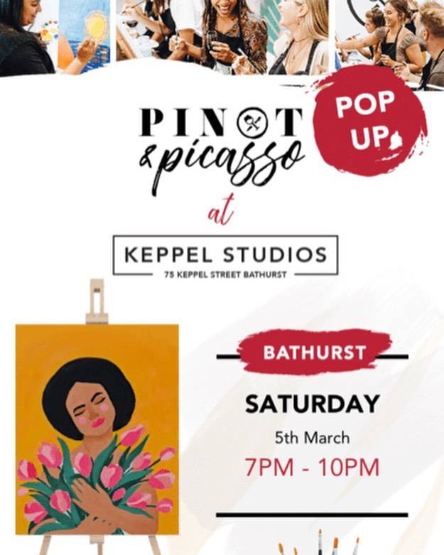 Visit_Bathurst's tweet photo. Pinot &amp; Picasso 🥂 🎨 
Now in Keppel Street Studios!
https://t.co/GYoGqSkgak https://t.co/F4qdT2QOZu