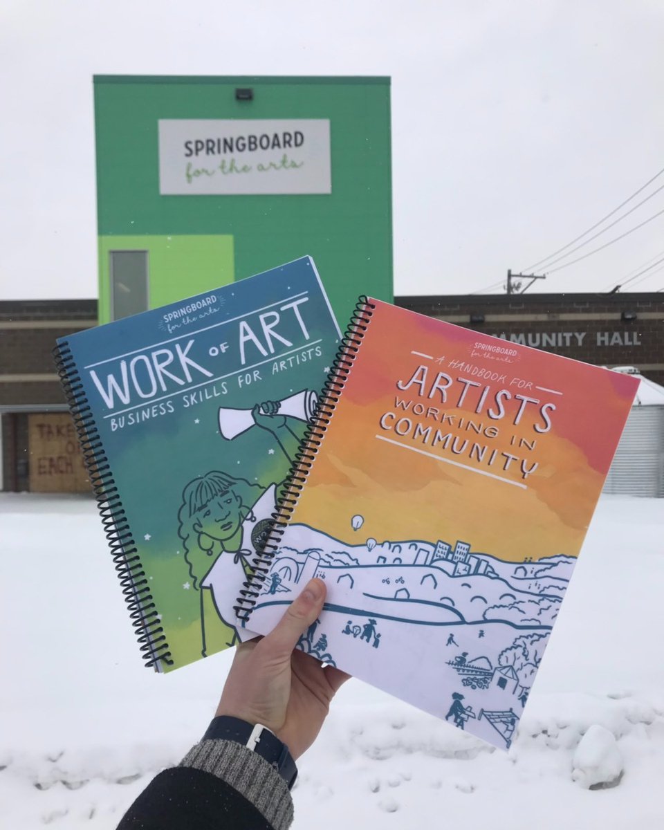 SpringboardArts's tweet photo. It's been exactly one year since our "Work of Art" and "Artists Working in Community" Handbooks arrived into the world! Thank you to all the artists who made them possible! Learn more and grab yourself a copy at https://t.co/ziCqPC9amh #CreativePeoplePower https://t.co/4ms4XFrA5I