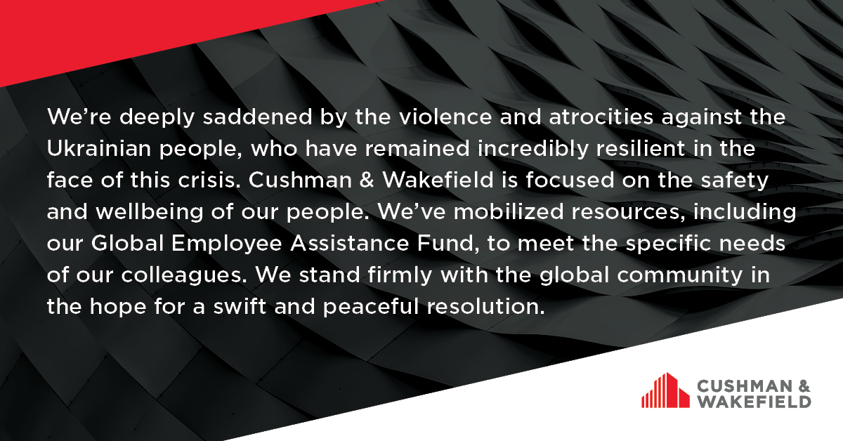 Cushman &amp; Wakefield Statement on Ukraine