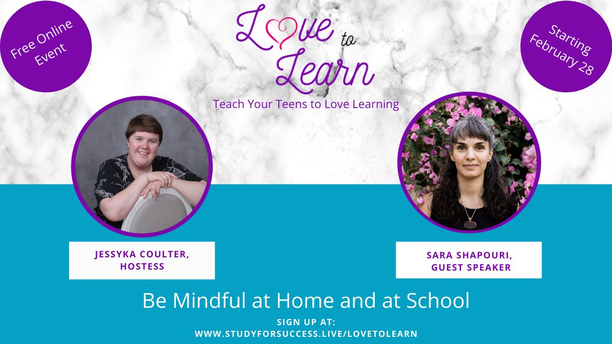 Hey parents, this one's for you. iBme Teacher, Sara Shapouri, is guest speaking at a free online event, Love to Learn, this Sun 3/6. Sign up for her talk "Being #Mindful at Home &amp; at School" and 40+ other talks from parenting + education experts. Sign up! studyforsuccess.live/iBme