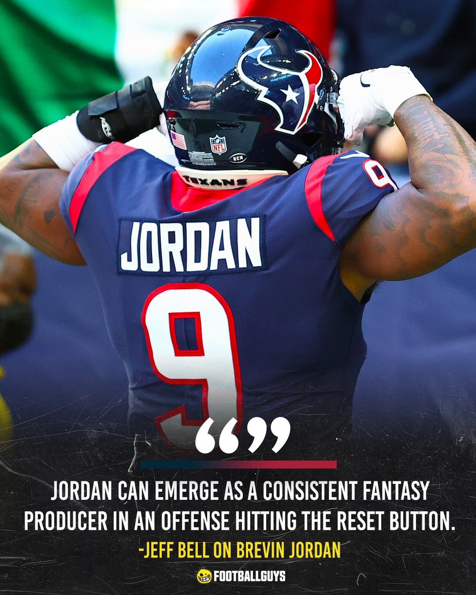 Footballguys's tweet image. Staff Member @4WhomJBellTolls on #Texans TE Brevin Jordan.

Sleeper alert? 👀