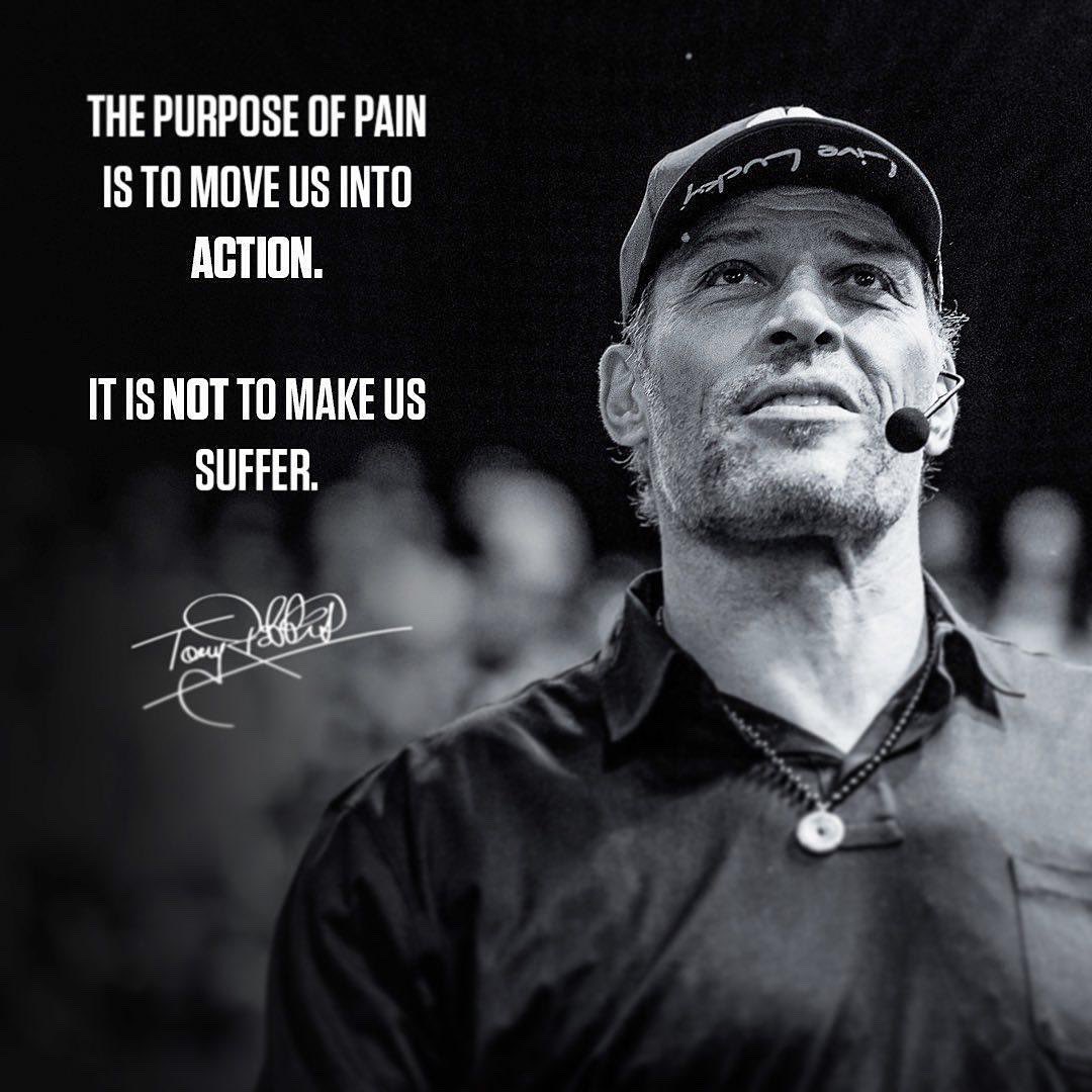 faizanmunaf's tweet photo. The purpose of pain is to move us into action.

It is not to make us suffer. @TonyRobbins 

#TonyRobbins #SevenHabits #Quote #Pain #NoPainNoGain #Tuesday #QOTD #Faizaniyaat https://t.co/AHuEHEE34N