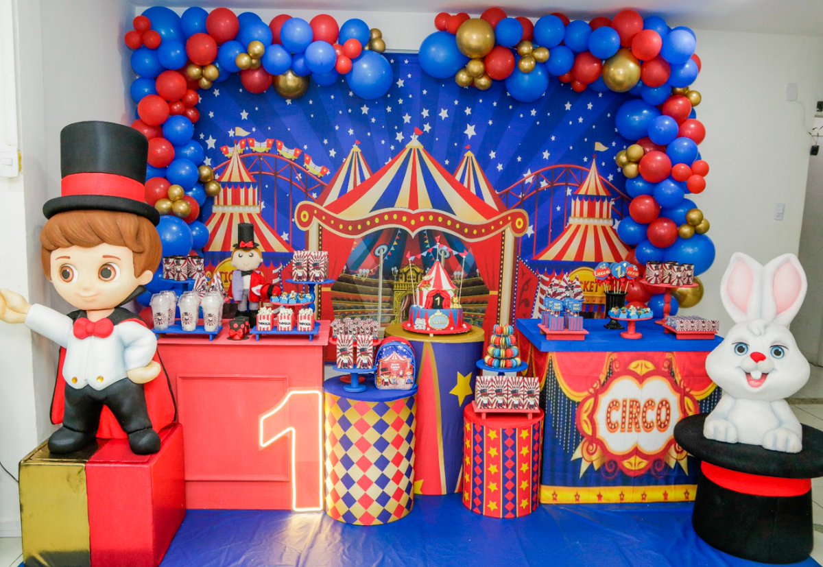 euisa19's tweet photo. Sem dúvidas as melhores decorações  são quando temos liberdade de fazer como queremos, tô encantada nas fotos da festa do Lucca 🥰🎪💙🤹✨ @isadecoraa https://t.co/alVeaPY7ug