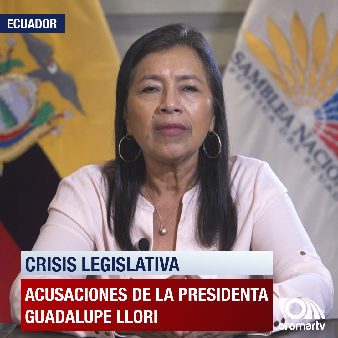 oromartv's tweet photo. Apagón en el salón del Pleno, acusaciones o falta de quórum son fracciones de la crisis política del legislativo. La titular de la @AsambleaEcuador asegura que el principal interés de la nueva mayoría es el control del Consejo de Participación para la designación de autoridades. https://t.co/Bmxvj5kjiD