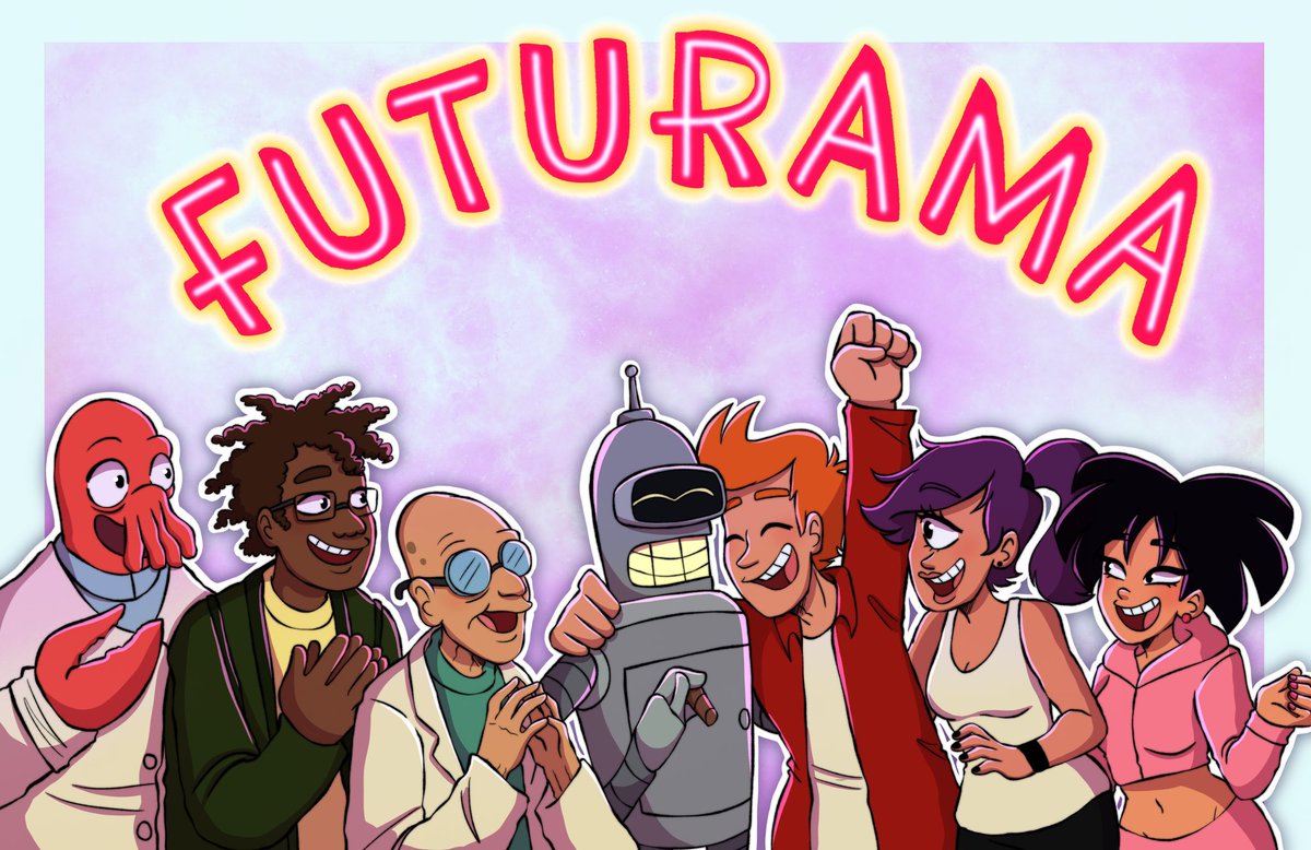 SkoshiBuns's tweet photo. Good News everyone!! The whole cast is back, congrats to John!! 🥳🚀 #Futurama #Bender #JohnDiMaggio #fanart #fry #leela #Bendergate https://t.co/96SgUE1RyV