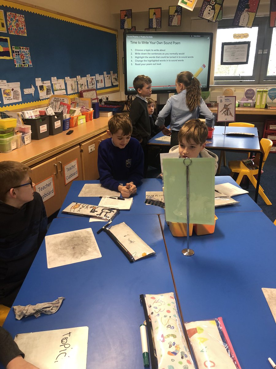 LawPrimarySLC's tweet photo. Day 3 #LiteracyWeek2022. Room 8 were learning about onomatopoeia. They created their own sound poems. Keep a lookout ๐ for finished results coming soonโฆ ๐๐#SLCLiteracy #poetry https://t.co/rdYLfYyc9b