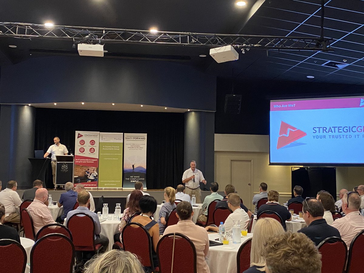 Day 2 kicking off with ‘Client Engagement; Technological Revolution! Now the Evolution?’ with Aron Robertson &amp; Chris Boswell from Strategic Group <a href="/BuiltonTrust/">Strategic Group</a> #ACPconference #acountrypracticeaccountants