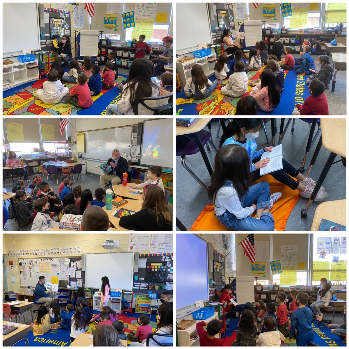 keyes2teach's tweet photo. Happy Read Across America Week! We had a great time today listening to many guest readers and reading with our 4th grade buddies! #firstgrade @MtView07836 https://t.co/sTGHU01l5q
