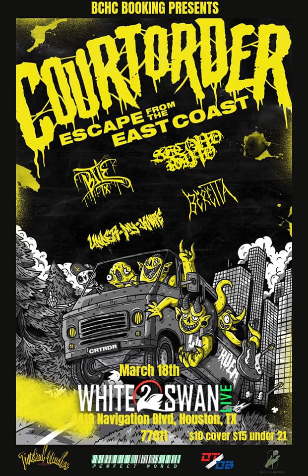 Only a few weeks away! Who are we gonna see here!? Let's show the East Coast how the Third Coast do!

Remember you can still grab our single Doubt for FREE with a purchase off our store! (With valid email)

bilehtx.bigcartel.com