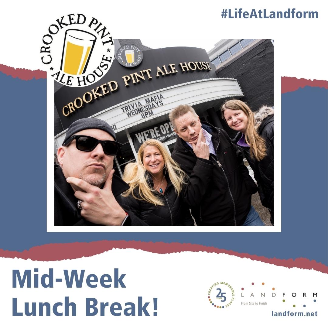 LPSminneapolis's tweet photo. .@CrookedPintMpls @MeetMinneapolis The team at Landform knows how to work hard, play hard and when to pause for an amazing lunch at #CrookedPintMpls in downtown #Minneapolis.
A shout out to the Crooked Pint team for the great food and #customerservice, you rock!
#LifeAtLandform https://t.co/02mxTIcPuH