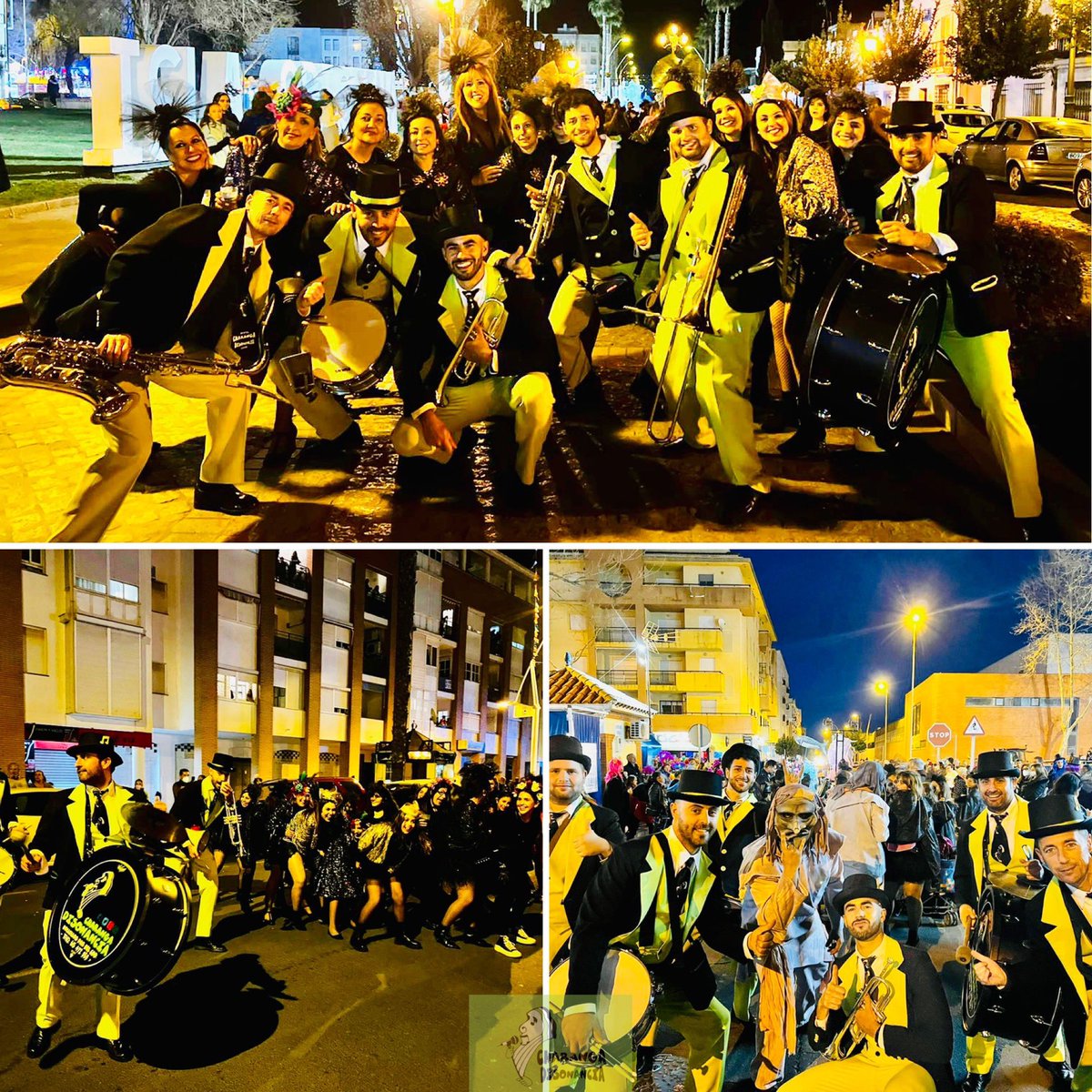 Presentamos nuestra actuación de hoy, celebrada en “Isla Cristina”, (Huelva). Gran pasacalles en el que hemos puesto nuestros sones musicales al Cortejo fúnebre de la Sardina para que sus viudas no pararan de bailar. 

#CharangaDisonancia2022
#20añosdandolanota 
#Arribalosverdes