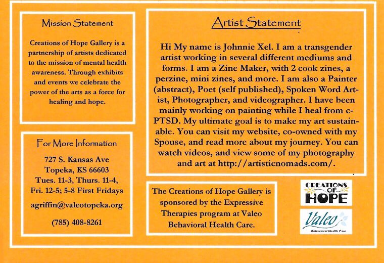 I am the Featured Artist for the month of March at Creations of Hope gallery here in Topeka, KS. 
Opening is this Friday Night. 5-8 pm! I am so excited!