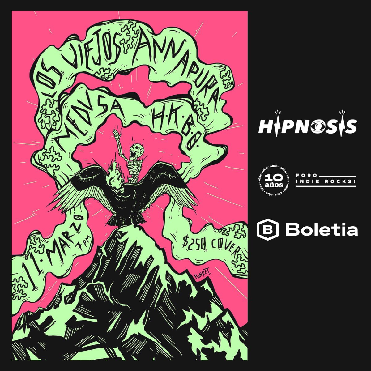 TheHKBO's tweet photo. PRÓXIMO SHOW! C/ @Los_Viejos , @Annapuramx , #Medvsa 11 de Marzo en @ForoIndierocks! Boletos en @boletia https://t.co/7DjqBDBMDk