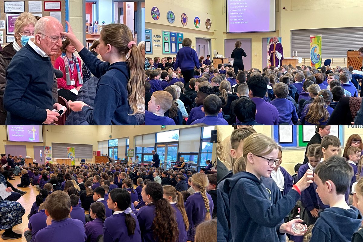 Father Tony from <a href="/OurLadyAcomb/">Our Lady’s Catholic Church, Acomb, York</a> gave us a wonderful start to our #Lent journey with today's Ash Wednesday Mass. The Year 6s did a great job with distributing the ashes! ✝️