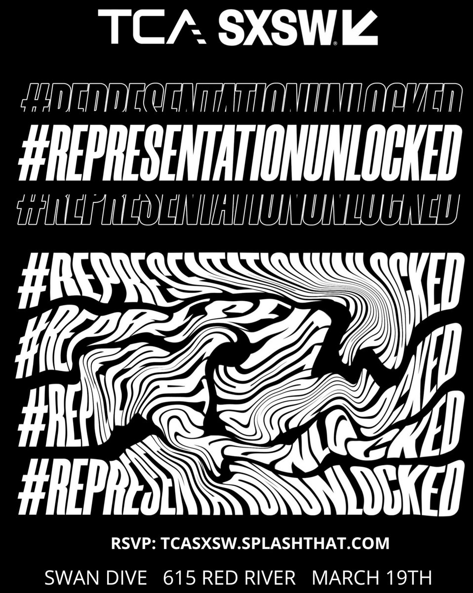 TheColorAgent's tweet photo. @TheColorAgent X @SXSW #RepresentationUnlocked 🏴 (Official Showcase) 3/19 @SwanDiveAustin

➡️@carleybearden_
➡️@The_RapGirl
➡️@JaymesWard
➡️@jezmakesmusic
➡️@KaienCruz
➡️@TheRealLilTexx
➡️@MamaDukeTV
➡️@Nessheads
➡️@RealPoeLeos

🎶 By: @geexella

RSVP:https://t.co/13sLR08aU2 https://t.co/WxSVJDlMSV
