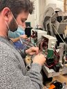 49erMiners's tweet photo. The electrical team is working on getting the rover up and running! We are excited for this month to be focused on testing!

#ncspacegrant #nasarmc #lunabotics #49erminers https://t.co/mvdi0XUskD