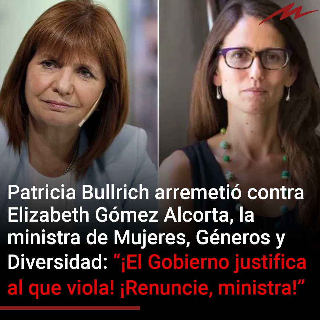 radiomitre's tweet photo. Duro cruce entre la ministra de las Mujeres, Géneros y Diversidad, Elizabeth Gómez Alcorta, y la presidenta del PRO, Patricia Bullrich, tras un hilo de tuits que publicó la funcionaria ante la violación en grupo que se produjo en Palermo. https://t.co/Usnq1VUKUC