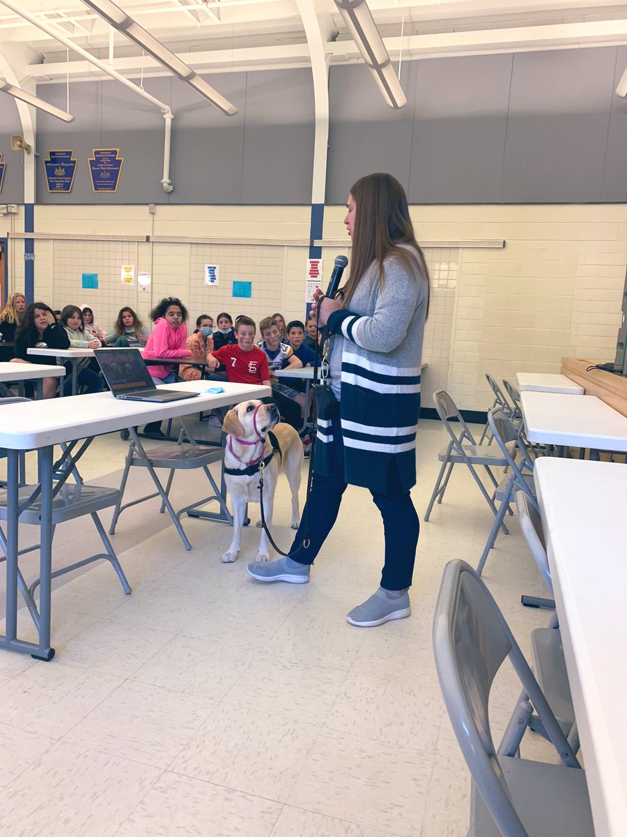 After reading “Rescue and Jessica” during Read Across America Week, we were lucky enough to have Taylor and her service dog, Laurel teach 5th grade about service dogs today! 🐕‍🦺 <a href="/caninepartners/">CaninePartners4life</a>