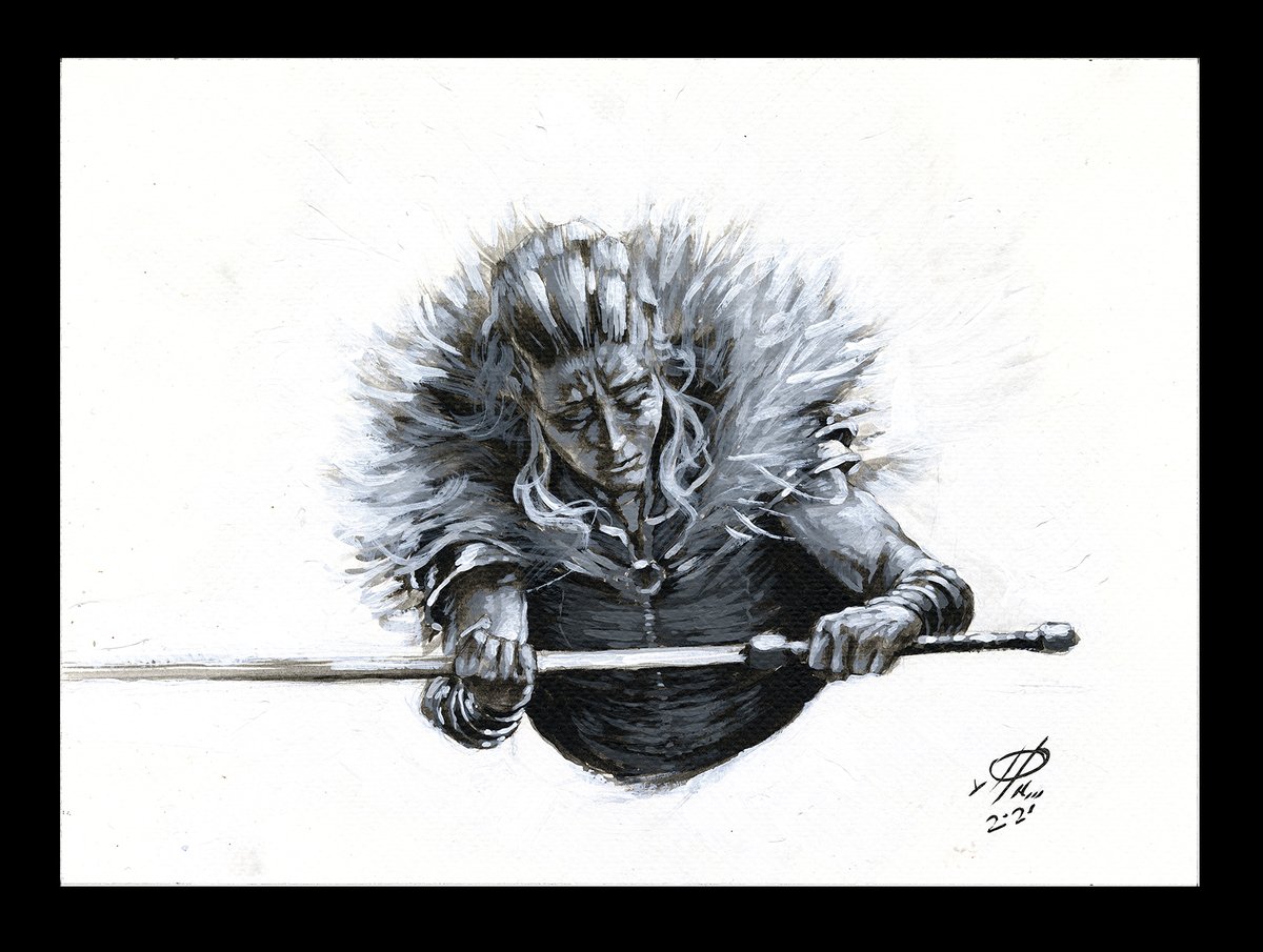 Marco_Rudy's tweet image. Astrid. 9x12" acrylics on 300g mixed media paper.