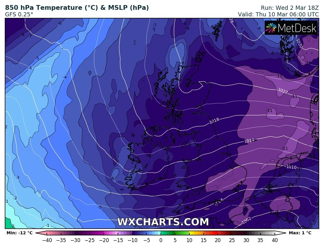 metjeffuk's tweet photo. As I have saying for a few days now we must keep an eye on the beast from the east #BFTE 18z #GFS brings it back! https://t.co/vXLK49syD8