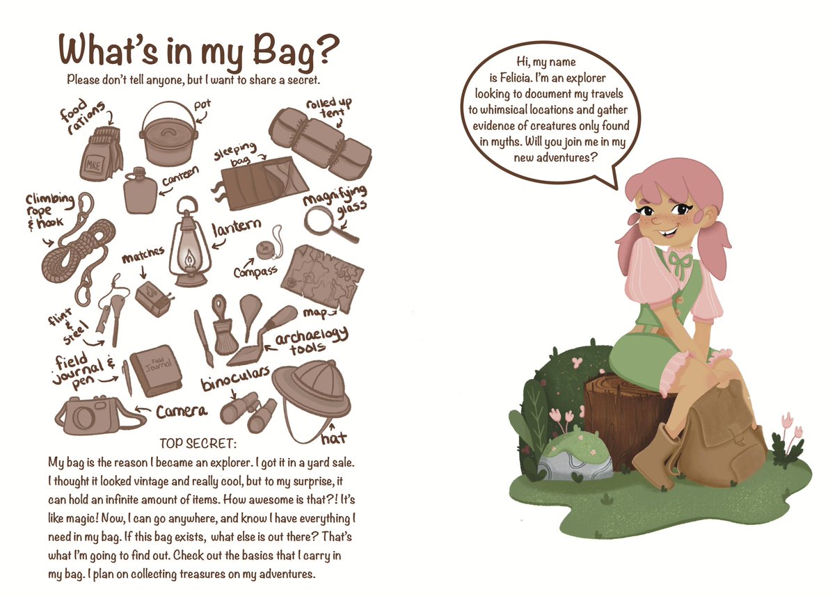 CraftyOrigins's tweet image. Here&apos;s more of a back story of my explorer character.😊 More to come about her adventures...
#digitaldrawings #digitalillustrations #digitalfield #journalingideas #characterbackground #whatsinmybag #characterintro #girlcharacters #storytellers #traveldiary_aroundtheworld